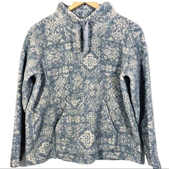 GAP Sherpa 1/4 Zip Pullover Sweater Mock Neck Sweatshirt Cozy Size Medium - Picture 1 of 5